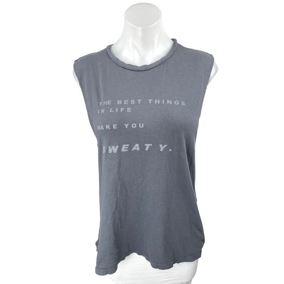 Good hYOUman Women's Gray Statement Sweaty Muscle Cami Camisole Tank Top Size M - Picture 1 of 5